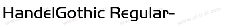 HandelGothic Regular字体转换